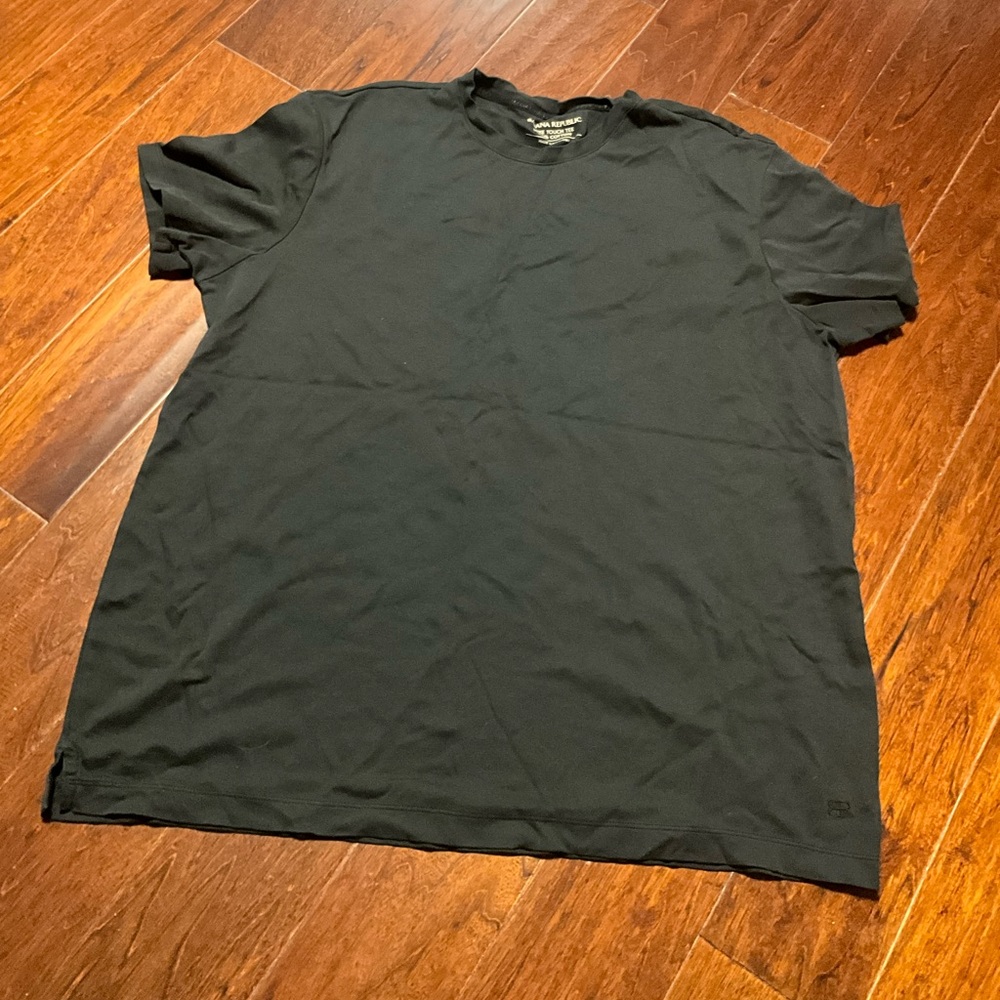 Banana Republic T-Shirt Men Large Black Solid XXL (194)